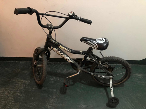 Bicicleta Rodado 16 Infantil Vairo Modelo Vulcan Negra Bmx