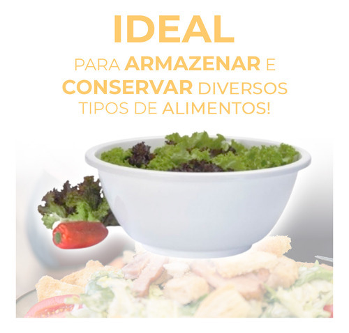 Tigela Redonda Saladeira Colorida Com 8,5 Litros Multiuso