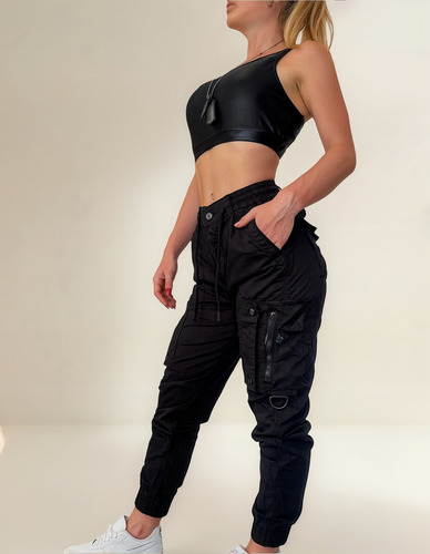 Jogger Cargo Gabardina Mujer Importado I-run