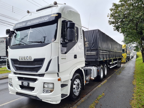 Imagem 3 de 15 de Iveco Hiway 440 6x2 Ano 14 + Granel Rodolinea 12.40 C/ Pneus