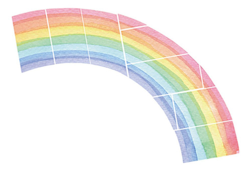 Para Gran Diy Pastel Rainbow Wall Kit Kit De Pared De 64x56