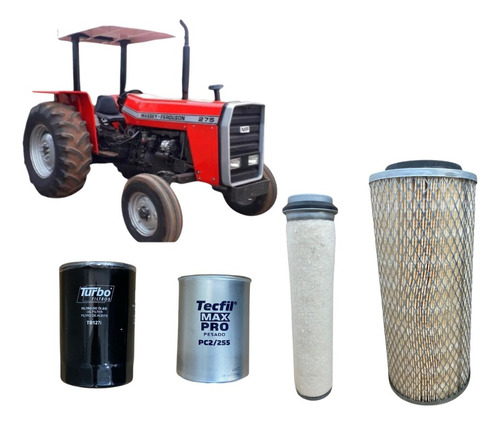 Kit Filtros Massey Ferguson 265 - 270 - 275 - 285 Motor 4236