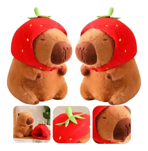 Yj Bonito Peluche De Carpincho Con Forma De Fresa,