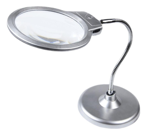 Lupa Con Luz Lámpara De Escritorio Con Aumento Lente Doble
