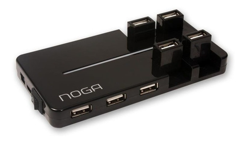 Hub Usb 10 Puertos Usb Con Fuente Multiplicador Noga Ngh-101