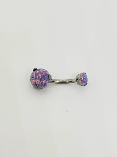 Piercing Ombligo Opalos Engarsados-titanio