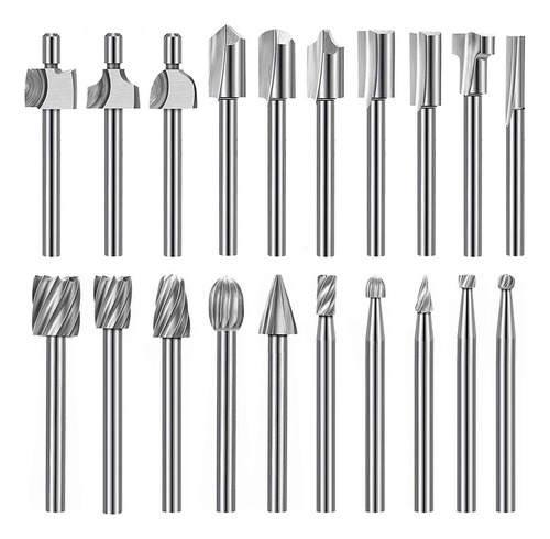 * Brocas De Gravação Em Metal Duro Queenly-20pc Hss Router