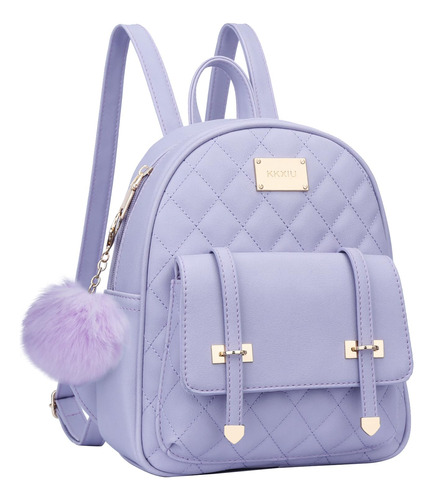 Kkxiu Mochila Pequena Para Mujer, Bolso Acolchado De Cuero S