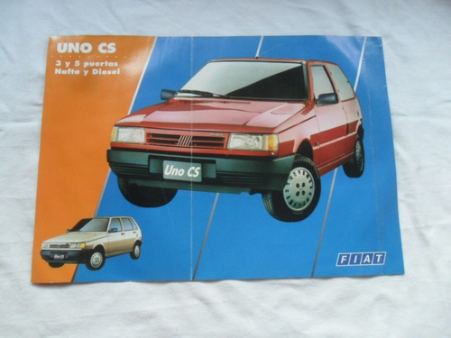 Folleto Fiat Uno Cs Antiguo No Es Manual Catalogo Original