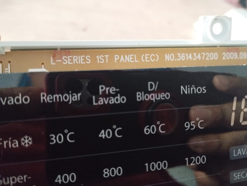 Display Lavasecadora Daewoo