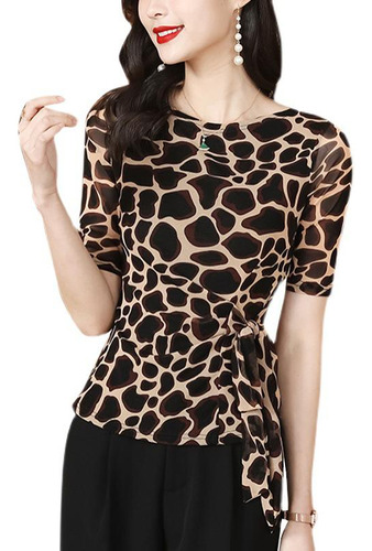 Blusa De Baile Latino Para Mujer, Manga Corta, Primavera/ver