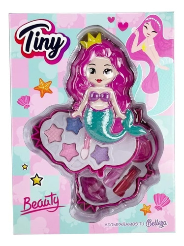 Set De Maquillaje Sebigus Sirena Tiny 3 Divisiones Infantil