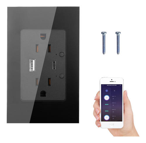 Tomada De Parede Wifi Inteligente Com Carregador Tipo Cy