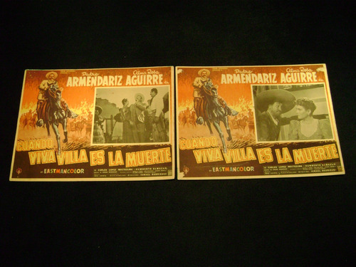 Cuando Viva Villa Muerte Pedro Armendariz Set De 2  Cartel 