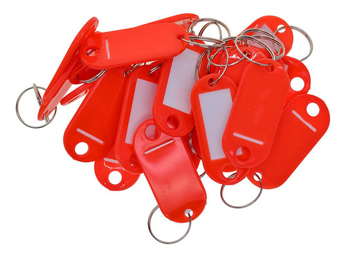 50x Llavero De Plástico Impermeable De Color De Rojo