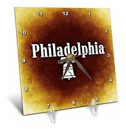 Reloj De Escritorio 3d Rose Philadelphia Con Liberty Bell, 6