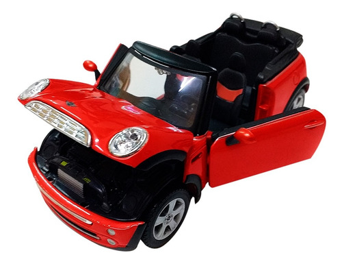 Auto Mini Cooper Cabrio Abre Puertas A Escala 1/24 Romemut