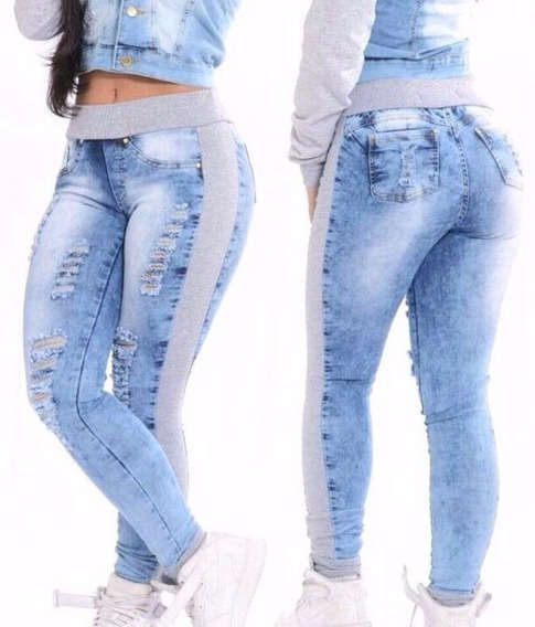 calças jeans moletom feminina