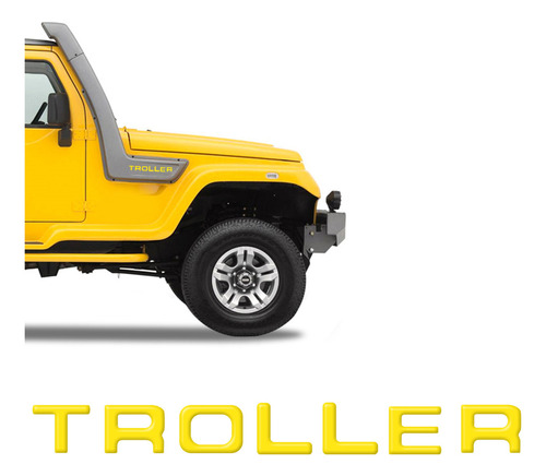 Adesivo Troller T4 2008/2014 Emblema Da Chaminé Amarelo