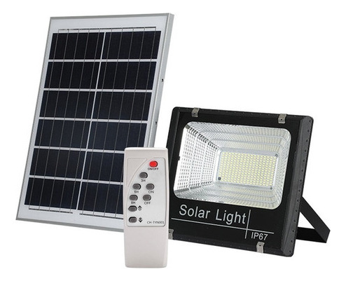 Foco Led 30 W C/ Panel Solar Y Sensor , Exterior Jardín Css®