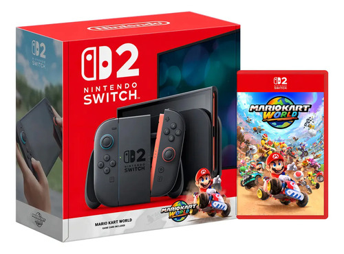 Consola Nintendo Switch 2 256gb Bundle Internacional Mario Kart World Juego Físico
