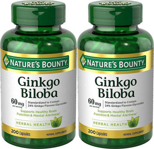 Ginkgo Biloba De 60 Mg - 200 Cápsulas De Nature's Bounty