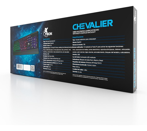 Imagen 7 de 10 de Xtech Teclado Gamer Usb Cableado Con Ñ Retroiluminado