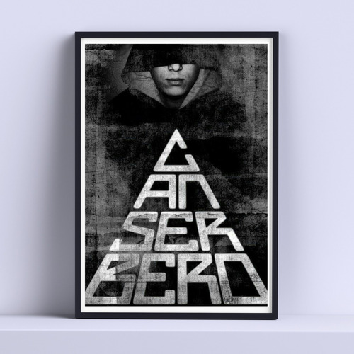 Cuadro Canserbero Rap Hip Hop 30x40cm Marco + Vidrio