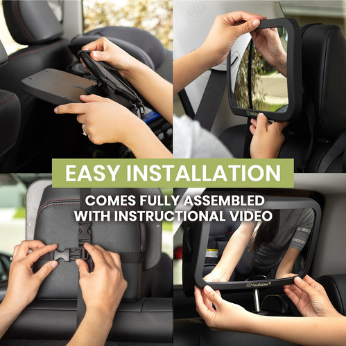 Espejo Grande Inastillable Para Coche De Bebé, Espejo De Seg