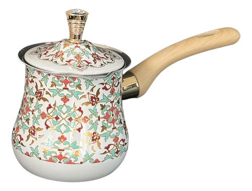 Cafetera Turca De Acero Inoxidable, Olla 550 Ml Patrón Rojo