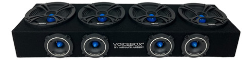 Menace Audio Caja Para Auto Rango Medio Vatio Voicebox Azul