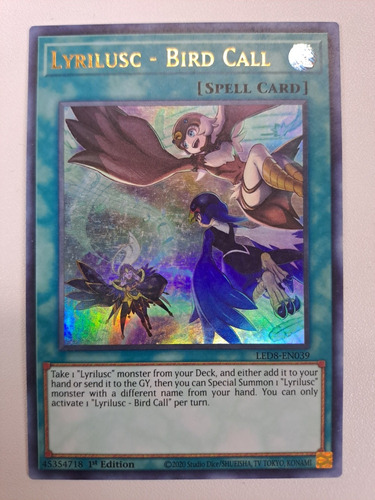 Lyrilusc Bird Call Led8-en039 Ultra Rare Yugioh 