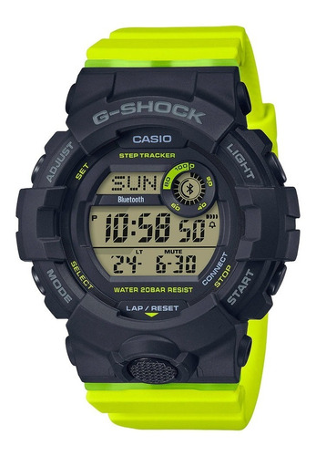 Reloj Casio G-shock Gmd-b800sc-1bdr Mujer Color de la correa Amarillo Color del bisel Negro Color del fondo Negro