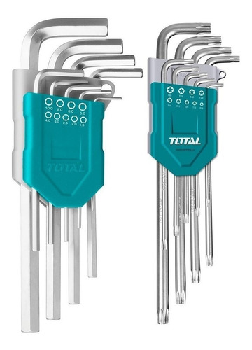 Set De Llaves Hexagonales Y Torx X 18 Unidades Largas Total