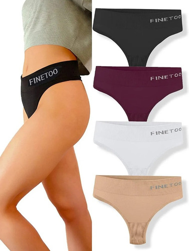 Tanga Sexy Bragas De Cintura Alta Para Mujer Algodón Moda 4