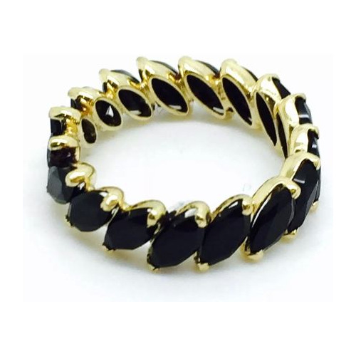 Aliança Ônix Negro Navetes Em Ouro 18k Frete Gratis