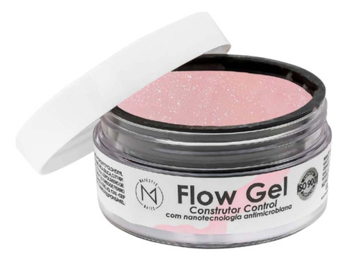 Flow Gel Para Unhas De Fibra Linha Construtor Control - 14g Cor Baby Shine