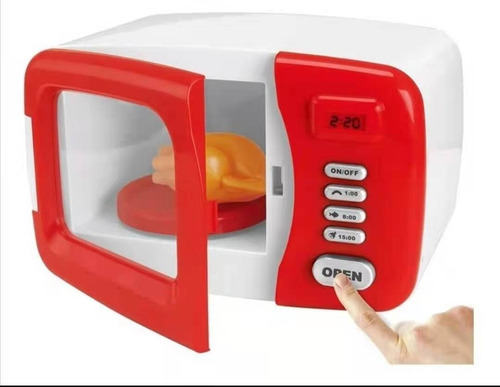 Forno Microondas Infantil Com Som E Luz - Giratório Dm Toys