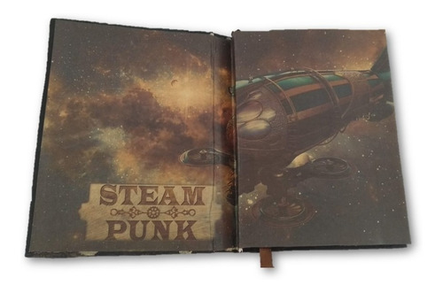 Imagem 4 de 10 de Agenda Sketchbook Steampunk Parte Móvel