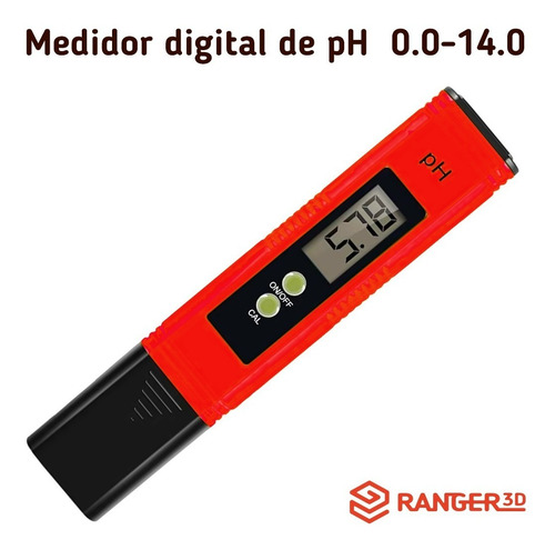 Medidor Ph Digital Auto-calibração Aquário Água - Vermelho
