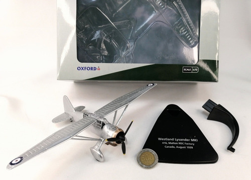 Miniatura Diecast 1/72, Avión Westland Lysander Mk1, 1939