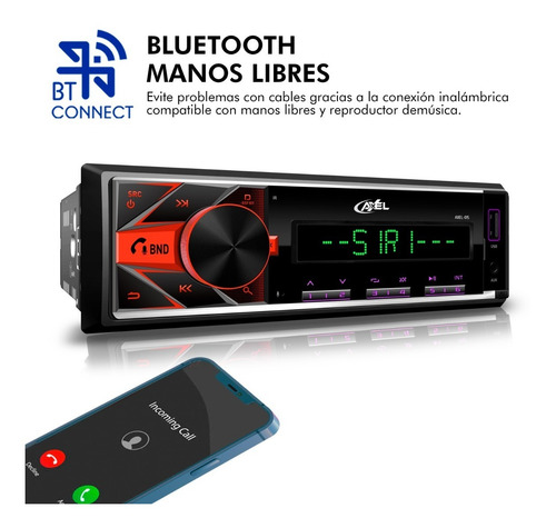 Imagen 3 de 8 de Autoestereo Desmontable 100w X4 Max Axel Premium By Steelpro