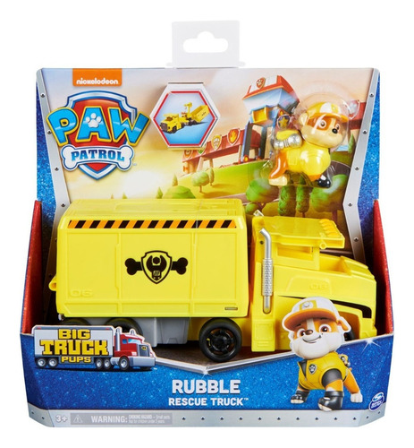 Vehiculo Paw Patrol Rubble Big Truck Pups 