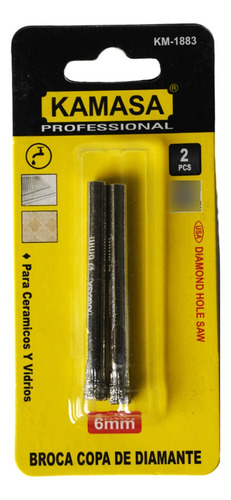 Broca Sierra Copa Diamantada Para Cerámicos / Vidrios 6mm