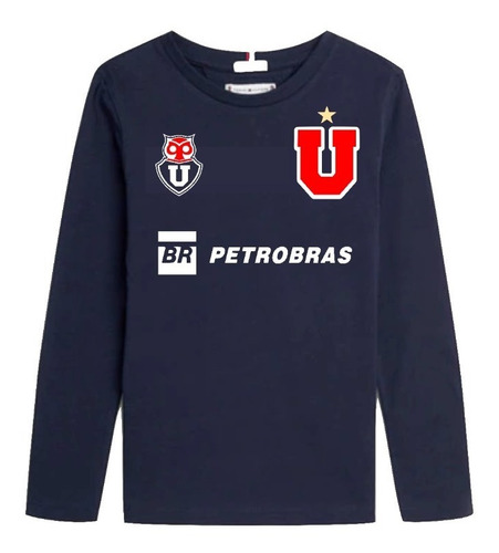 Camiseta (polera M/l) Niño U De Chile