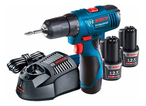 Taladro Atornillador Batería Bosch Gsr 1200-2-li Color Azul