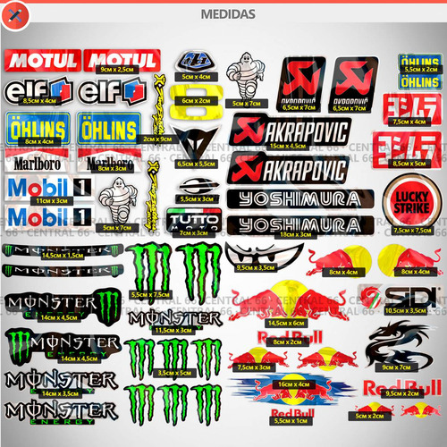 Kit 146 Adesivos Patrocinios Caminhão Carreta Caderno