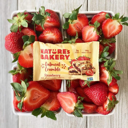 Nature's Bakery Barras Crumble De Avena, Fresa, Fruta Real,