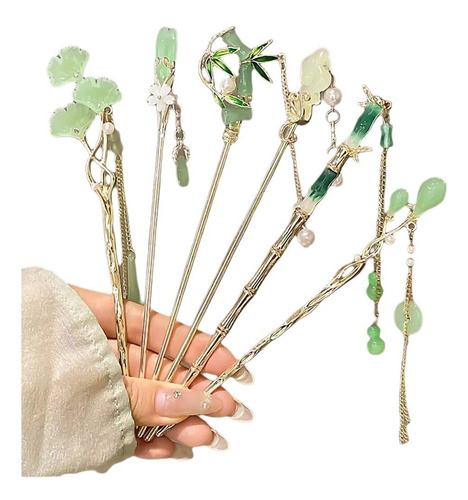 6uds Palillos Cabello Retro Palillos Chinos Cabello Palillos