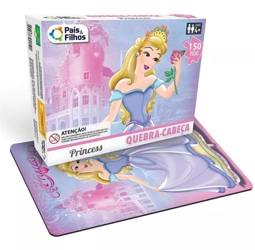 Jogo Quebra Cabeça Infantil Princesa Meninas 150 Peças Premium